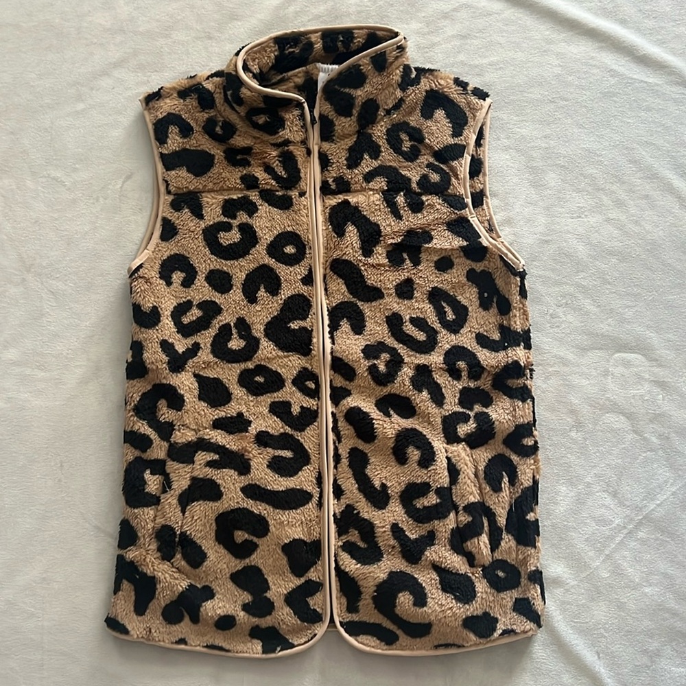 Women’s Faux Fur Leopard Vest - Small - NWOT